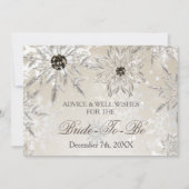 シルバーブライダルシャワーアドバイスとウェルウィッシュカード 招待状 (正面)