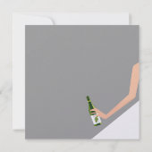 シルバーブライダルシャワーワインの招待 招待状 (裏面)