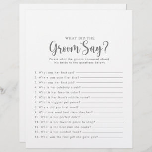 シルバーブライダルシャワー新郎は何と言った