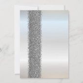 シルバーブライダルドレスシルバーグリッターブライダルシャワー 招待状 (裏面)