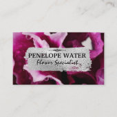 シルバーブラシフローラ背景 名刺 (正面)