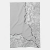 シルバーブラシ仕上げメタルグリッター キッチンタオル (縦)