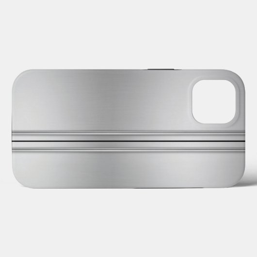 シルバーブラシ仕上げメタルドアiPhoneケース Case-Mate iPhoneケース (裏面 (横))