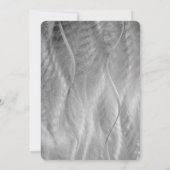 シルバーブラシ仕上げメタル抽象芸術誕生日パーティー 招待状 (裏面)