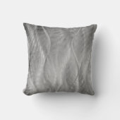 シルバーブラシ仕上げメタル抽象芸術 クッション (正面)