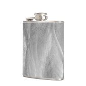 シルバーブラシ仕上げメタル抽象芸術 フラスク (左)