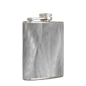 シルバーブラシ仕上げメタル抽象芸術 フラスク (右)