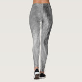 シルバーブラシ仕上げメタル抽象芸術 レギンス (裏面)