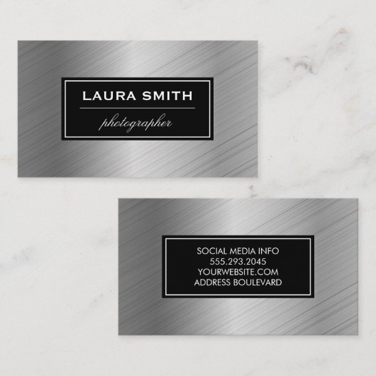 シルバーブラシ 名刺 (正面/裏面)