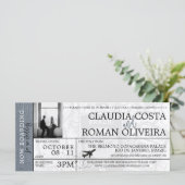 シルバーブラジ結婚ルの搭乗券招待状 (スタンド正面)