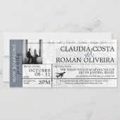 シルバーブラジ結婚ルの搭乗券招待状 (正面)