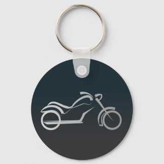 シルバーブラックお洒落バイク概要 キーホルダー