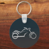 シルバーブラックお洒落バイク概要 キーホルダー (正面)