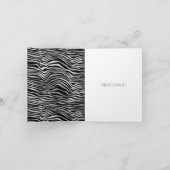 シルバーブラックのゼブラプリント サンキューカード (内部)