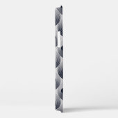 シルバーブラックのモザイク:同心円リングのテクスチャ。 Case-Mate iPhoneケース (裏面 / 右)