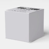 シルバーブラックのロマンチックな散歩結婚モノグラム フェイバーボックス (正面サイド)