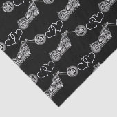 シルバーブラックオートバイバイクバイクもしくは自転車に乗る人カスタム 薄葉紙 (詳細)