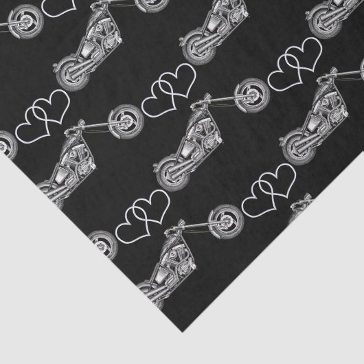 シルバーブラックオートバイバイクバイクもしくは自転車に乗る人カスタム 薄葉紙 (詳細)