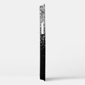 シルバーブラックガーリーグリッタースパークルモノグラム名C Case-Mate iPhoneケース (裏面 / 右)