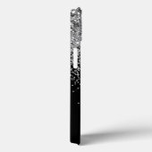 シルバーブラックガーリーグリッタースパークルモノグラム名C Case-Mate iPhoneケース (裏面 / 右)