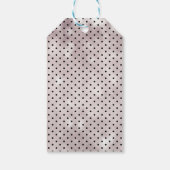 シルバーブラッククリスマスドリームズタイポグラフィカスタム ギフトタグ (裏面)