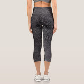 シルバーブラックグラディエントグリッターカプリレギンス カプリレギンス (裏面)