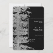 シルバーブラックグラムパイン素朴ツリーフォレ結婚スト 招待状 (裏面)