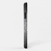 シルバーブラックグリッターグラデーションパーソナライズされた Case-Mate iPhoneケース (裏面/右)