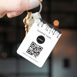 シルバーブラックグリッター滴下会社ロゴQRコード キーホルダー<br><div class="desc">このキーチェーカッコいいンでビジネスをカスタム促進し、ロゴ、QRコードと文字。ロゴやその他の詳細は、「パーソナライクリックズ」オプションに簡単に追加できる。</div>
