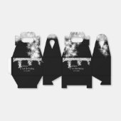 シルバーブラックグリッター追加の名前の誕生日の年t フェイバーボックス (折り畳みなし)