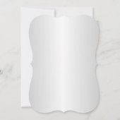 シルバーブラックジュエルシルバースノーフレークブライダルシャワー 招待状 (裏面)