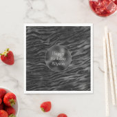 シルバーブラックスパークルゼブラプリント スタンダードランチョンナプキン (インサイチュ)