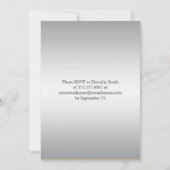 シルバーブラックゼブラレッドジュエルポスト結婚ズ・インビタティ 招待状 (裏面)