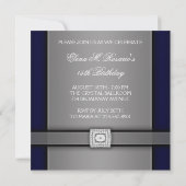 シルバーブラックダイアモンドハートティアラキンセアニェラ 招待状 (裏面)