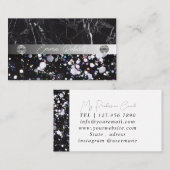 シルバーブラックダイヤモンドコーチ名刺 名刺 (正面/裏面)