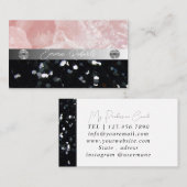 シルバーブラックダイヤモンドコーチ名刺 名刺 (正面/裏面)