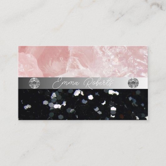 シルバーブラックダイヤモンドコーチ名刺 名刺 (正面)