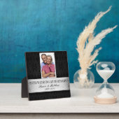 シルバーブラックダマスク写真枠25周年記念 フォトプラーク (インサイチュ)