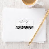 シルバーブラックダマスク模様 ラベル (インサイチュ)