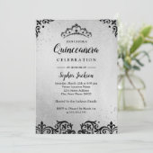 シルバーブラックティアラダマスクキンセアニェラ 招待状 (スタンド正面)