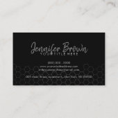 シルバーブラックビーファーム養蜂場ハニカム 名刺 (裏面)