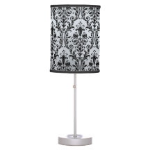 シルバーブラックフローラダマスク