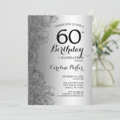 シルバーブラックフローラ60thバースデーパーティー 招待状 (スタンド正面)
