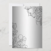 シルバーブラックフローラ90thバースデーパーティー 招待状 (裏面)