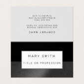 シルバーブラックブラックラグジュアリー 名刺 (外部フラット)