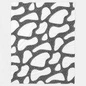 シルバーブラックプリント フリースブランケット (正面)