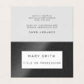 シルバーブラックラグジュアリー 名刺 (外部フラット)