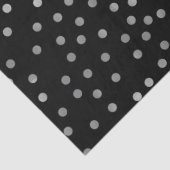 シルバーブラック水玉模様 薄葉紙 (詳細)