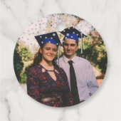 シルバーブラック紙吹雪卒業パーティーの写真 フェイバータグ (裏面)