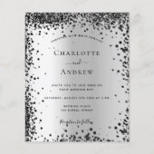 シルバーブラック結婚式招待状 (正面)